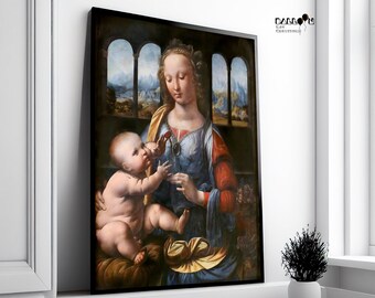 レオナルド ダ ヴィンチ、カーネーションの聖母、1480 年、ダ ヴィンチ