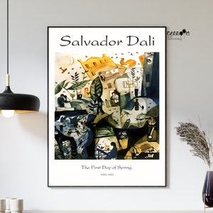 Salvador Dali, Der erste Tag des Frühlings, 1922-1923, Salvador Dali Print, Dali Ausstellung Poster, abstrakte Kunst, Wanddekor für Zuhause, moderne Kunst