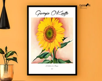 ジョージア・オキーフ 「ひまわりSUNFLOWER」　額付き 高級アートプリント il_340x270.5688428325_k31d.jpg
