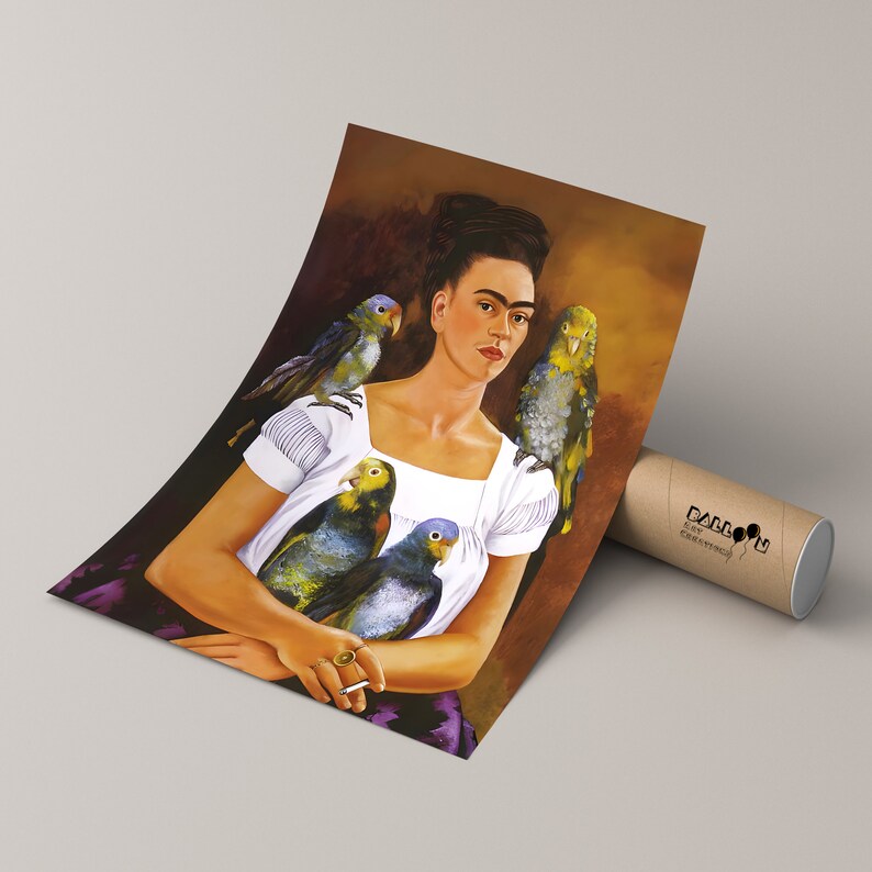 Frida Kahlo, Yo Y Mis Pericos, 1941, Frida Kahlo Poster, Home Wall Art ...