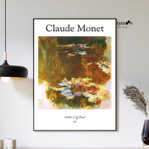 Claude Monet, Water Lily Pond, 1917, Claude Monet Print, Home Wall Art, Exhibition Poster, Monet Poster, Landscape Poster, Wall Art Print