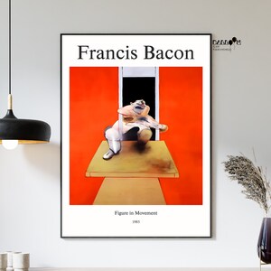Francis Bacon, Figure in Movement, 1985, Francis Bacon Poster, Modern Wall Decor, Museum Art, Wall Art, Exhibition Poster, Home Wall Art