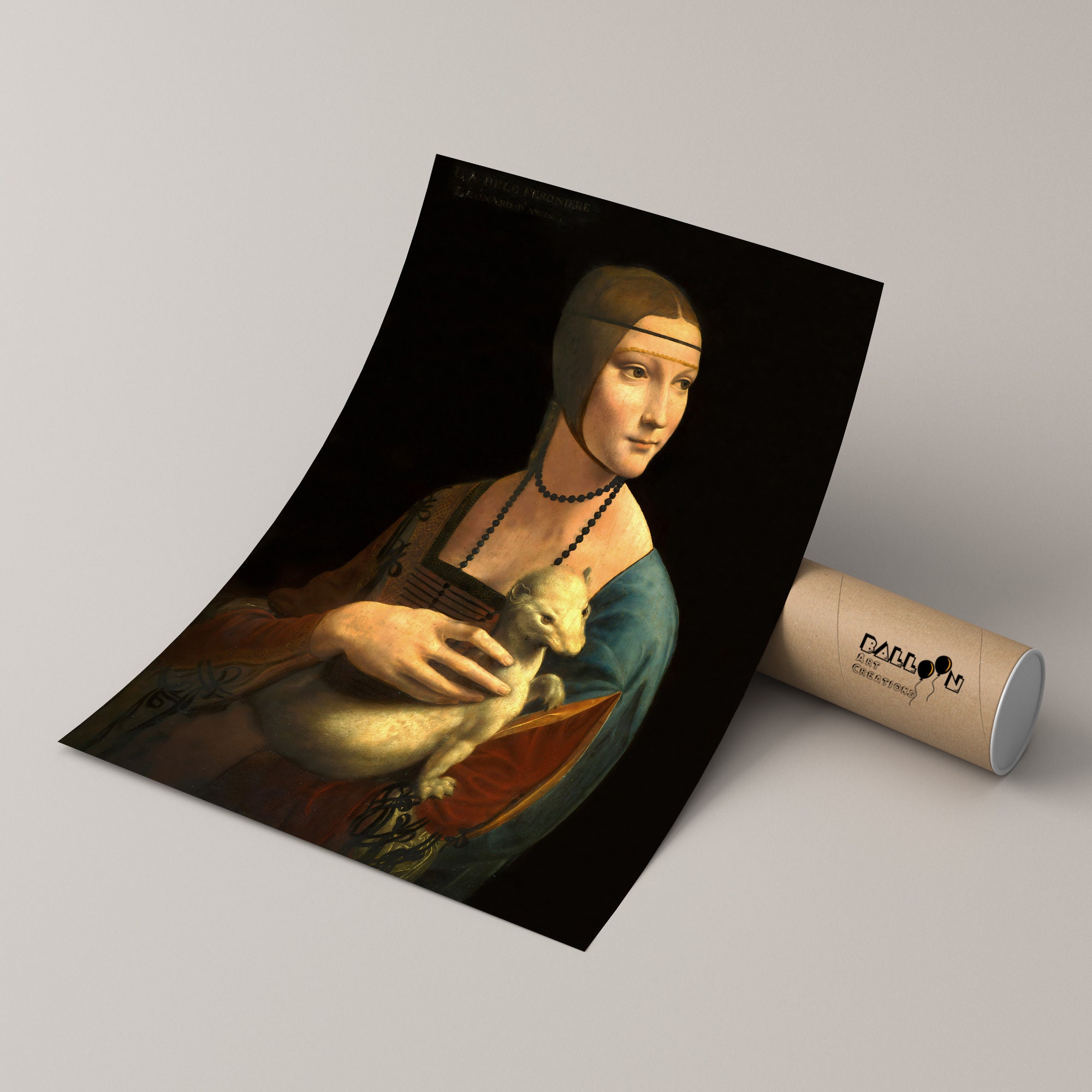 Kit Per Punto Croce, Motivo: Lady With Ermine, 14 Ct, 175 X 280