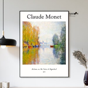 Claude Monet, Autumn On The Seine At Argenteuil, 1873, Claude Monet Poster, Impressionist Art, Home Wall Art, Sea Print, Landscape Poster