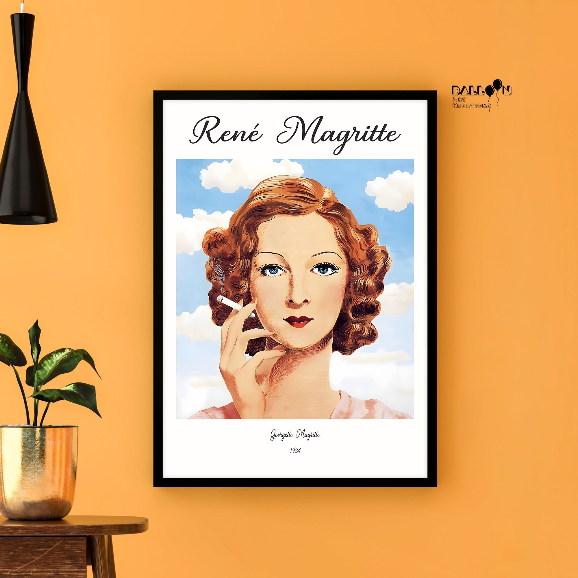 Rene Magritte, Georgette Magritte, 1934, Rene Magritte Poster