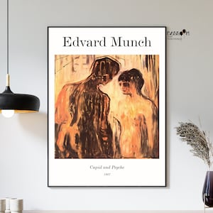 Edvard Munch, Cupid and Psyche, 1907, Edvard Munch Print, Portrait Art, Landscape Poster, Exhibition Poster, Munch Wall Art, Portrait Art