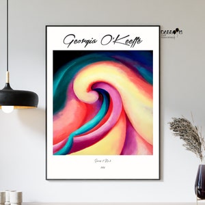 Georgia O&#39;Keeffe, Series 1 No.3, 1918, O&#39;Keeffe Poster, Modern Art Print, Wall Art, Exhibition Wall Art, Home Wall Decor, Colorful Art Print