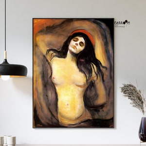 Edvard Munch, Madonna, 1894, Edvard Munch Poster, Portrait Art, Munch Wall Print, Exhibition Print, Museum Print, Edvard Munch Poster