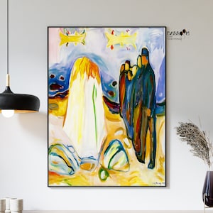 Edvard Munch, Meeting, 1921, Edvard Munch Poster, Portrait Art, Munch Wall Poster, Museum Poster, Home Wall Art, Expressionism Art