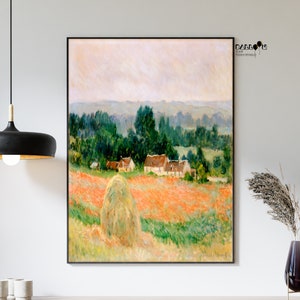 Claude Monet, Haystack At Giverny, 1886, Claude Monet Poster, Wall Art Print, Landscape Poster, Exhibition Poster, Monet Print, Wall Art