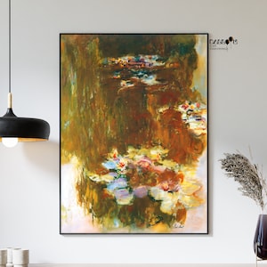 Claude Monet, Water Lily Pond, 1917, Claude Monet Print, Wall Art Print, Landscape Poster, Exhibition Poster, Monet Print, Home Wall Art