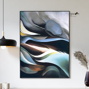 Georgia O&#39;Keeffe, From the Lake, 1924 1943, O Keeffe Wall Art, Exhibition Poster, Home Wall Decor, Colorful Print, Modern Art Print
