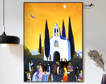 Salvador Dalí, Romería Peregrinación, 1921, Cartel de Dalí, Impresión de Salvador Dalí, Arte Surrealista, Arte Abstracto, Arte de Retrato, Arte de Pared, Idea de Regalo