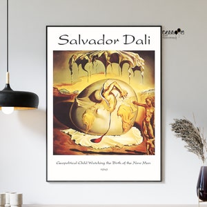 Salvador Dali, Geopolitical Child Watching the Birth of the New Man, 1943, Salvador Dali Print, Dali Exhibiton Poster, Wandkunst, Geschenkidee