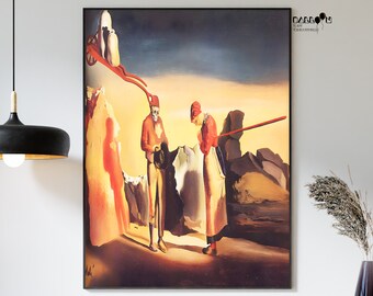 Salvador Dali, Atavismus in der Dämmerung, 1934, Salvador Dali Druck, Dali Poster, Porträtkunst, Hauswanddekor, abstrakte Kunst, surrealistisches Poster