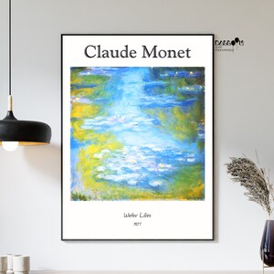 Claude Monet, Water Lilies, 1907, Claude Monet Poster, Impressionist Art, Landscape Art, Sea Print, Exhibition Poster, Home Wall Decor