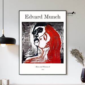 Edvard Munch, Man and Woman I, 1905, Edvard Munch Poster, Portrait Art, Munch Wall Poster, Exhibition Poster, Museum Print, Landscape Poster