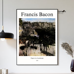 Francis Bacon, Figure in a Landscape, 1945, Francis Bacon Poster, Modern Wall Art, Home Wall Decor, Portrait Art, Exhibition Poster