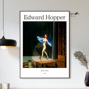 Edward Hopper, Girlie Show, 1941, Hopper Wall Poster, Exhibition Poster, Edward Hopper Art, Modern Wall Art, Home Wall Art, Portrait Poster
