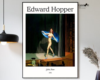 Edward Hopper, Girlie Show, 1941, Hopper muurposter, tentoonstellingsposter, Edward Hopper kunst, moderne muurkunst, kunst aan de muur, portretposter