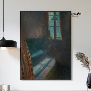 Edvard Munch, Night, 1890, Edvard Munch Print, Museum Print, Wall Art, Munch Wall Poster, Portrait Art, Home Wall Decor, House Print