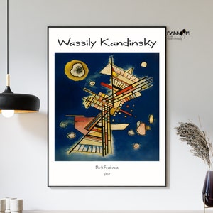 Wassily Kandinsky, Dark Freshness, 1927, Kandinsky Poster, Expressionist Art, Modern Art Print, Home Wall Art, Colorful Wall Decor