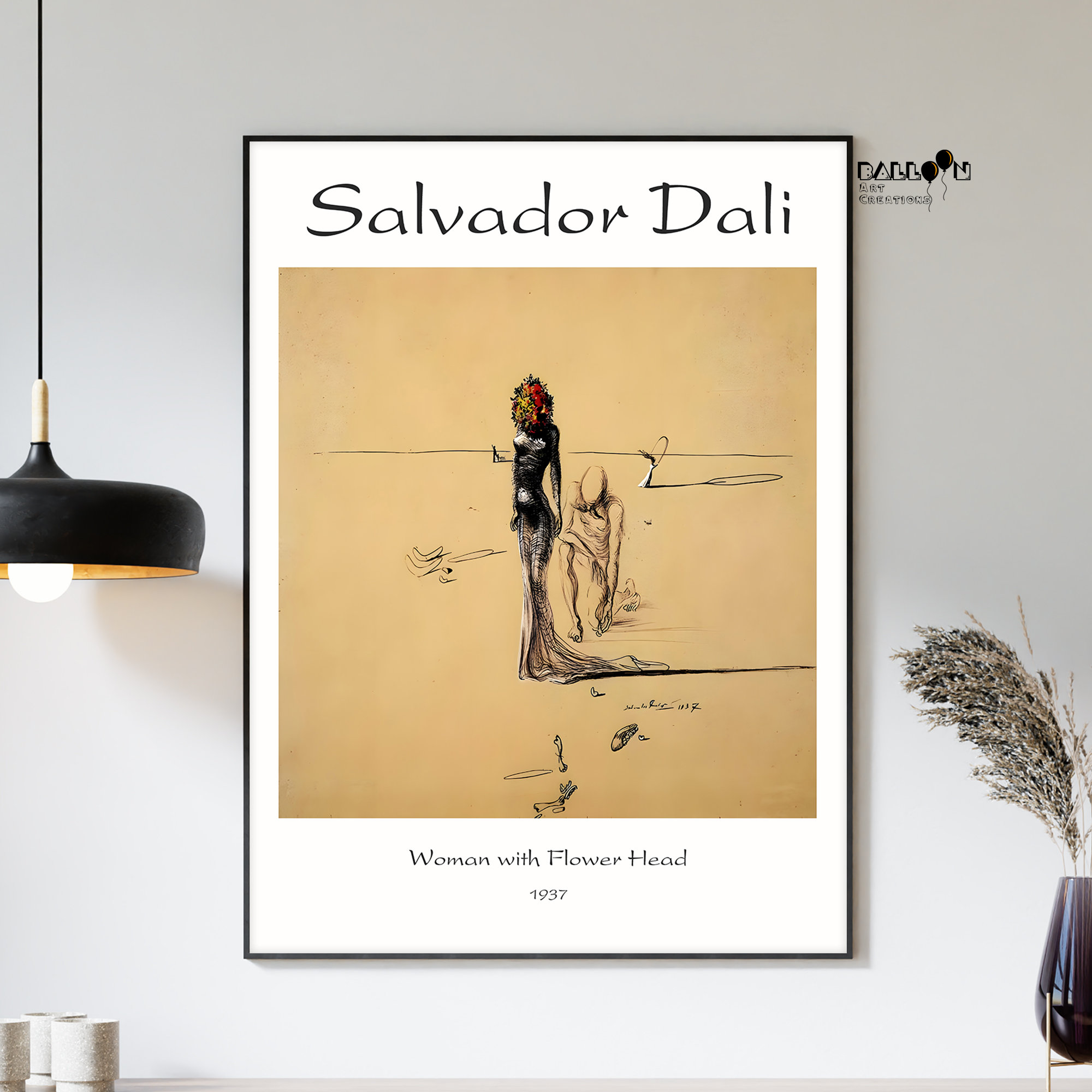 Salvador Dali, Woman With Flower Head, 1937, Salvador Dali