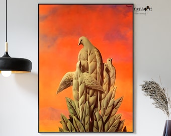 Le Cicerone-rene Magritte,home Office Decor,surrealist Art