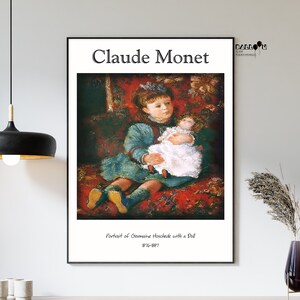 Claude Monet, Portrait Of Germaine Hoschede With A Doll, 1876-1887, Claude Monet Print, Exhibition Poster, Impressionist Art, Portrait Art
