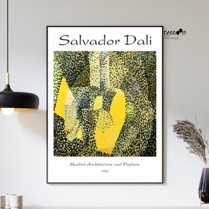 Salvador Dali, Madrid-Architekten und Pappeln, 1922, Salvador Dali Poster, Poster für Poster, Abstrakte Kunst, Wanddeko für Zuhause, moderne Kunst