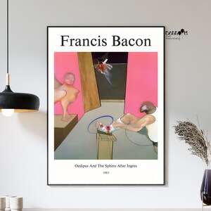 Francis Bacon, Oedipus And The Sphinx After Ingres, 1983, Francis Bacon Print, Bacon Wall Poster, Home Wall Art, Museum Art, Portrait Art