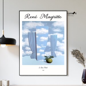 Rene Magritte, Le Beau Monde, 1962, pôster de Rene Magritte, arte surrealista, arte de parede para casa, pôster de retrato, arte moderna de parede, arte de parede Magritte
