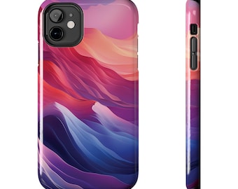 Coque de portable tie-dye : abstrait rose violet rouge bleu vagues