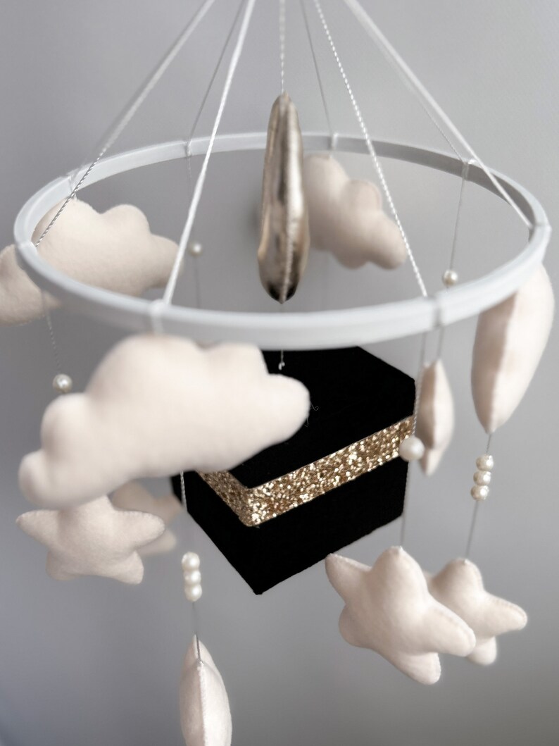 Islamic Baby Crib Mobile, Kaaba Baby Mobile, Muslim Baby Crib Mobile