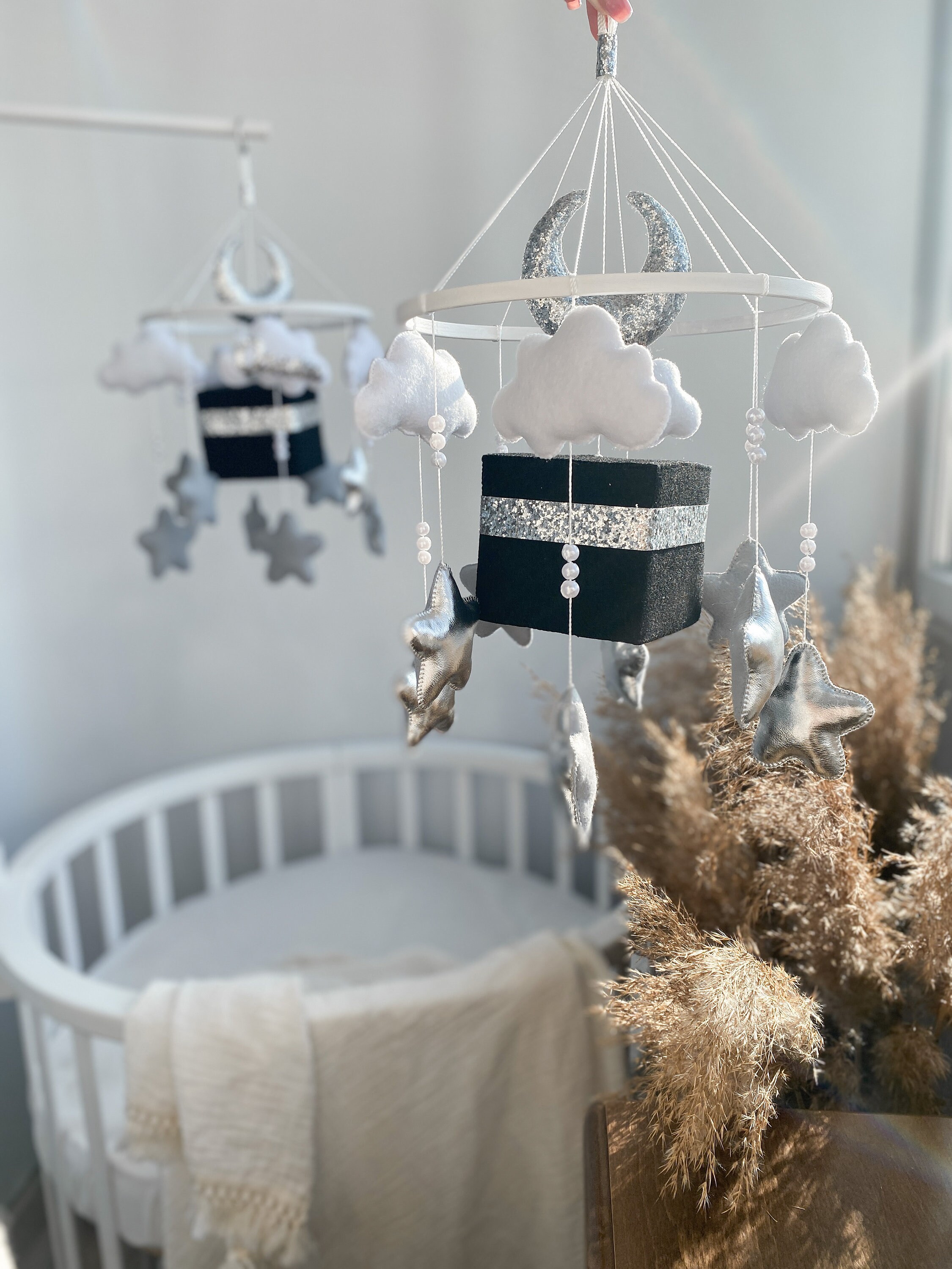 Islamic Baby Crib Mobile, Kaaba Baby Mobile, Muslim Baby Crib Mobile