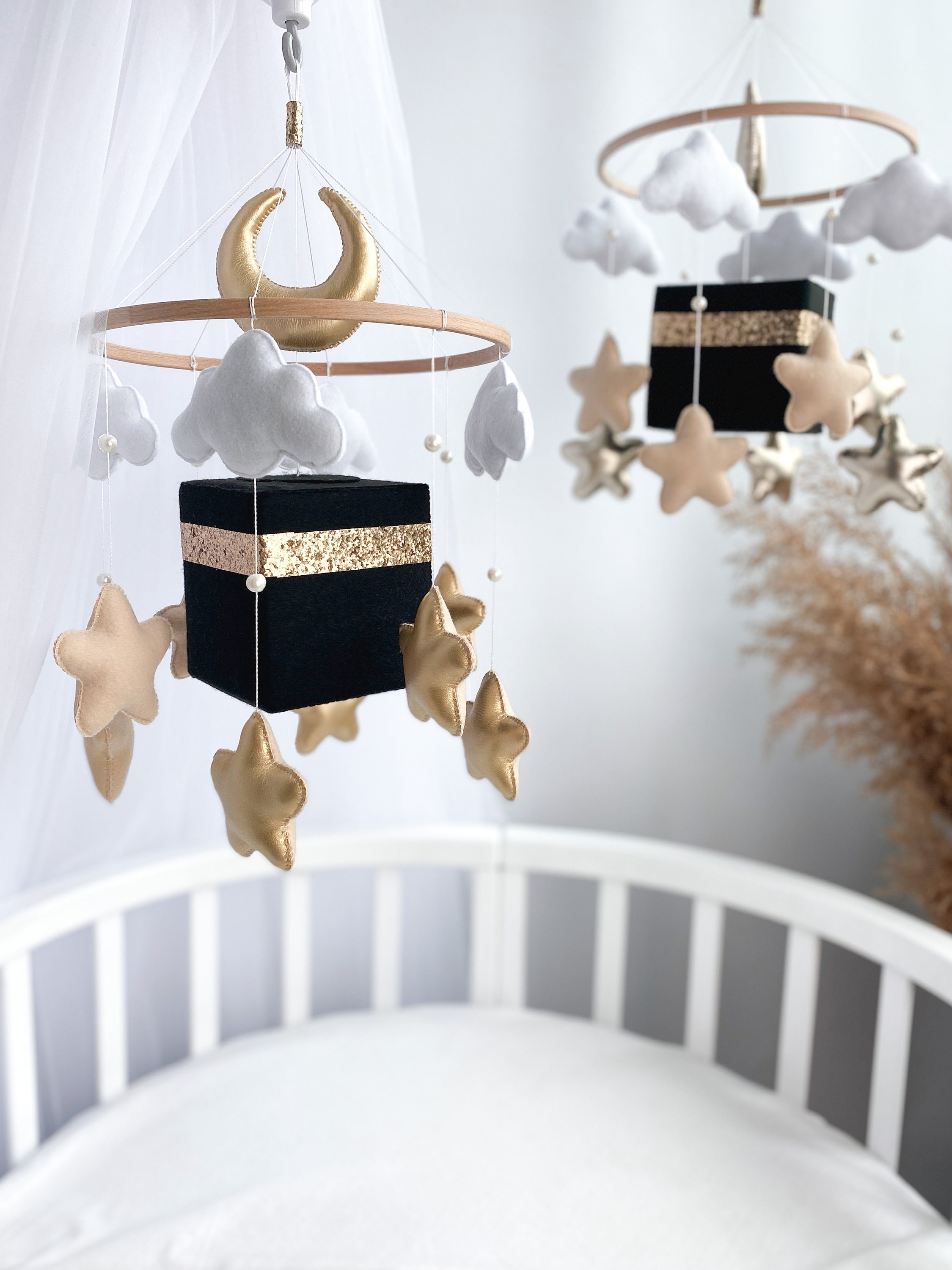 Islamic Baby Crib Mobile, Kaaba Baby Mobile, Muslim Baby Crib Mobile