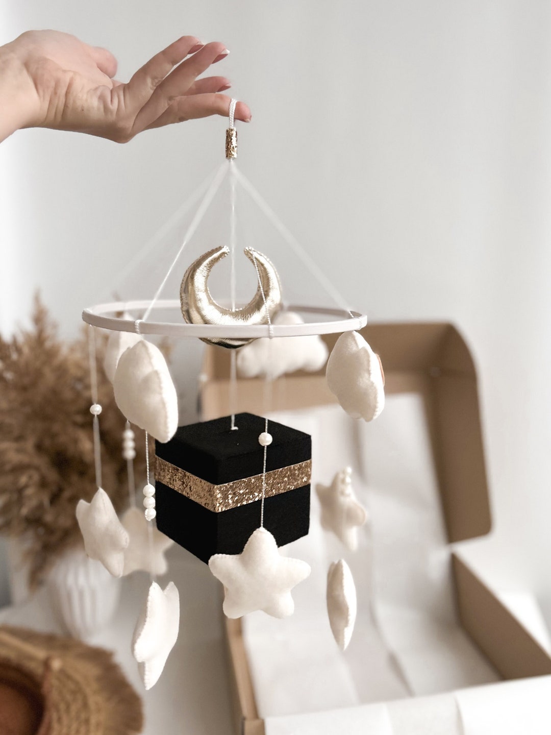 Islamic Baby Crib Mobile, Kaaba Baby Mobile, Muslim Baby Crib Mobile