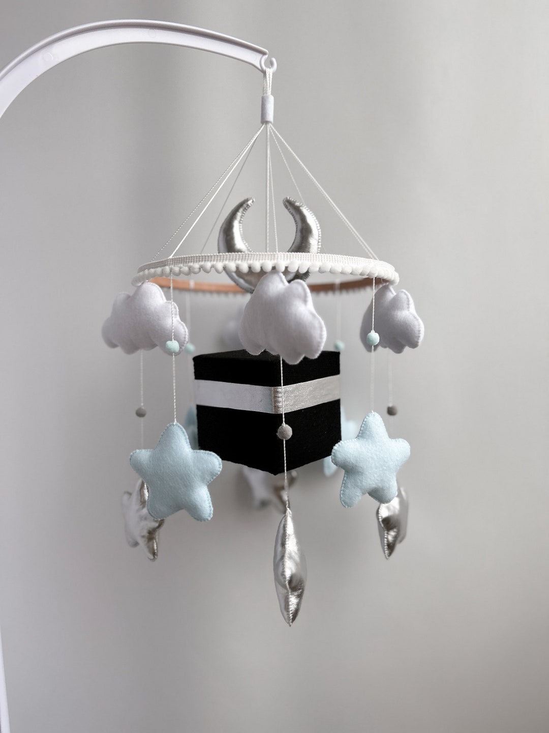 Islamic Baby Crib Mobile, Kaaba Baby Mobile, Muslim Baby Crib Mobile