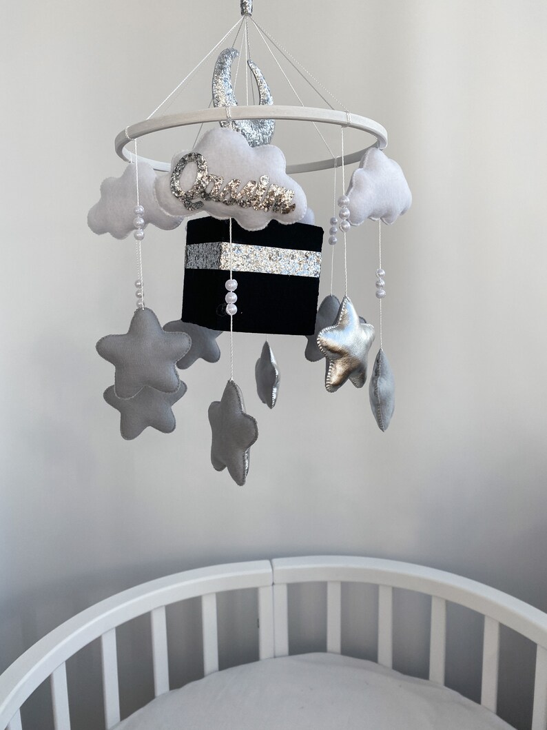 Islamic Baby Crib Mobile, Kaaba Baby Mobile, Muslim Baby Crib Mobile
