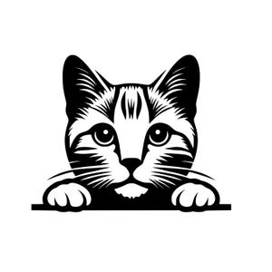 Ginger Cat SVG, Ginger Cat Peeking Design - Perfect for Crafts & Digital Creations, Svg, Png, Jpg