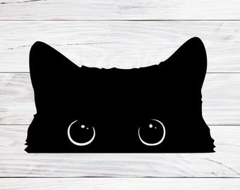 Peeking Cat Svg, Cat Face Svg, Cute Cat Svg, Fur Baby Svg, Funny Kitten Svg, Black Cqt peeking, Svg, Black Cat svg, Svg, Png, Jpg