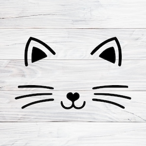 Cat Face SVG, Cute Cat Face Svg, Cat Face Png, Cute Cat Face png, Cut Kitty Face, Kitten Face svg, Cat Whiskers svg, Svg, Png, Jpg