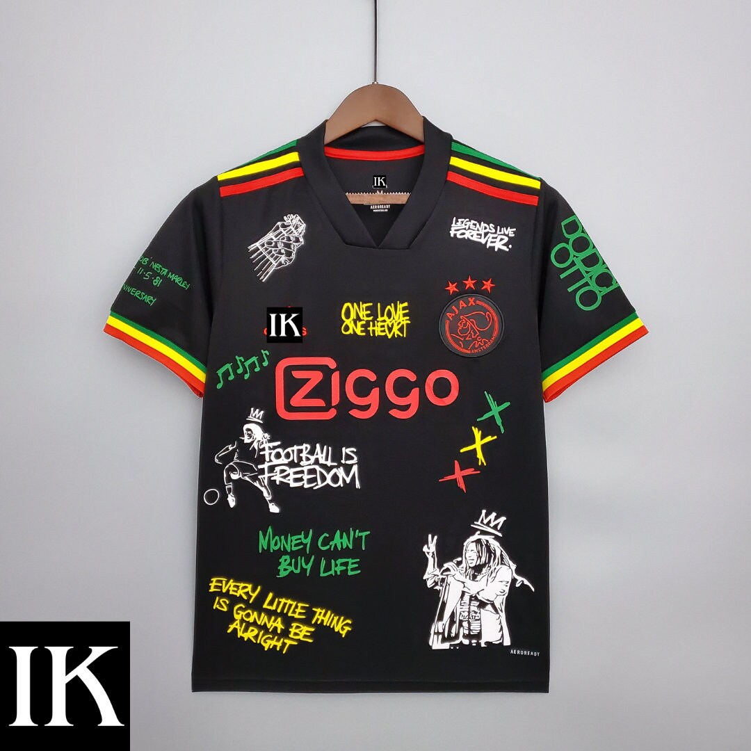 Special Ajax Football Shirt, Ajax Bob Marley Soccer Jersey, Retro