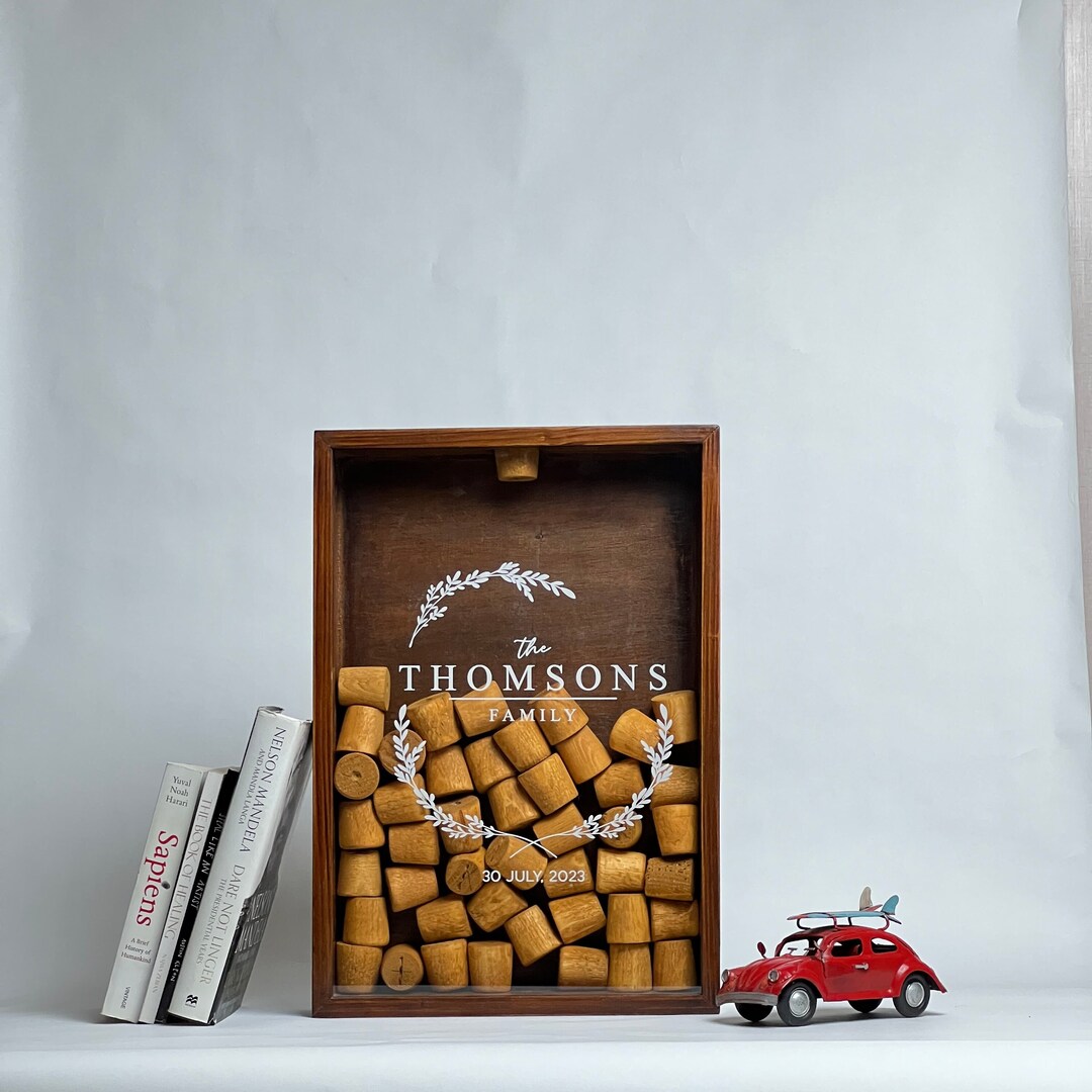 Custom Wine Cork Holder Oakwood Cork Shadow Box Wooden Cork Keeper