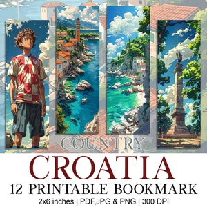 Croatia Zagreb Europe | Bookmark Design, Reading Mode, Bookstack, Book worm, Aesthetic, Printable, Sublimation, Love Reading, Idea