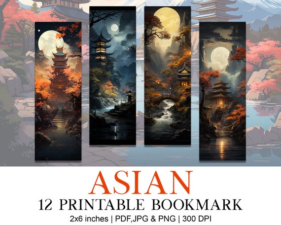 Asian Japanese Temple Bookmark Design, Reading Mode, Bookstack, Book Worm, Aesthetic, Printable, Sublimation, Love Reading, Idea - Etsy Asian Japanese Temple Bookmark Design, Reading Mode, Bookstack, Book Worm, Aesthetic, Printable, Sublimation, Love Reading, Idea - Etsy