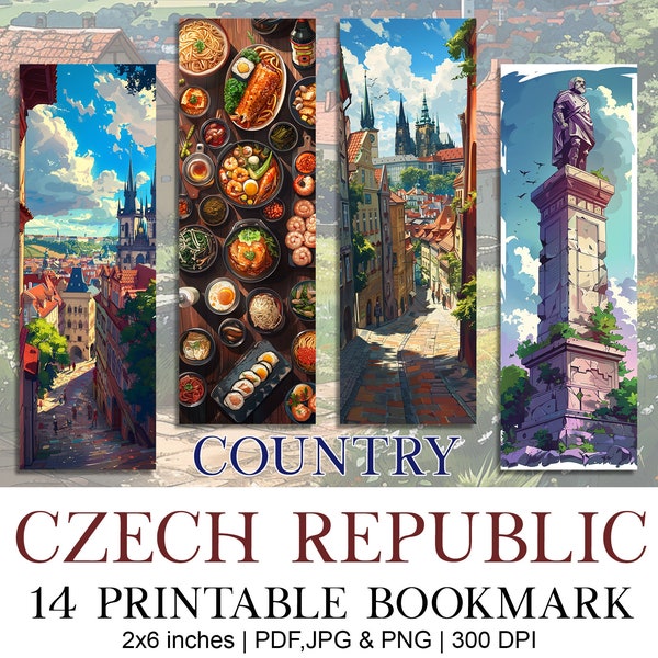 Czech Republic Prague Europe | Bookmark Design, Reading Mode, Bookstack, Book worm, Aesthetic, Printable, Sublimation, Love Reading, Idea