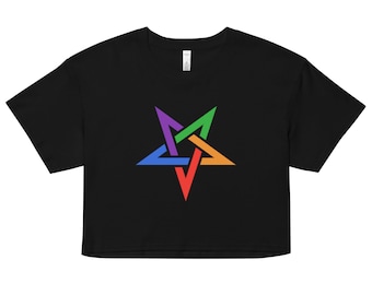 Pride Crop Top Satanic Occult Witch Lucifer Satanism Shirt Blasphemous Luciferian Witch Blasphemy Lillith t-shirt evil gothic demon tee