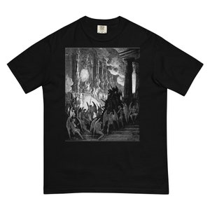 Satan in Council Dore Satanic Occult Shirt Hell King Prince Duke Demon Demonic Witch Wicca Luciferian Blasphemy tee evil gothic top