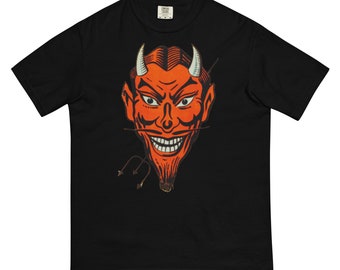 Vintage 90s Demon Face T-shirt Markus Mayer Artwork Inferno Devil